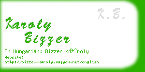 karoly bizzer business card